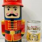 NUTCRACKER Shaped Christmas Tin For Candy Peanuts Holiday Goodies