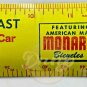 COAST TO COAST MONARK Bicycles Metal 12 Inch Ruler USA Vintage