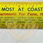 COAST TO COAST MONARK Bicycles Metal 12 Inch Ruler USA Vintage