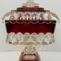 WESTMORELAND CANDY DISH Ruby Red Clear Glass Pedestal Hand Made USA Vintage