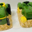 JOHN DEERE GENERATIONS Salt Pepper Shakers (2) Glass Gibson 2003