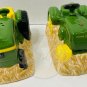 JOHN DEERE GENERATIONS Salt Pepper Shakers (2) Glass Gibson 2003