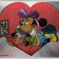 MINNIE MOUSE In Love With Mickey Foil Postcard No Postmark NOS England Printed