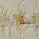 BALLERINA Lot (3) Holiday Ornaments Matte Resin And Glossy Plastic