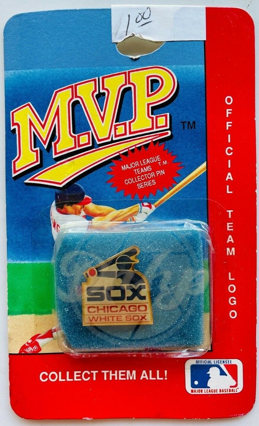 CHICAGO WHITE SOX MVP Pin MLB 1990 NOS Made Taiwan Vintage