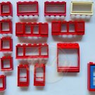 LEGO Windows Door LOT (20) Red White 1980s Vintage
