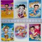BETTY BOOP Summer Workout Postcard LOT (6) 1980s USA Vintage SPK44