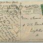 BELLEVUE STRATFORD HOTEL Postcard Postmarked 1913 1 Cent Stamp USA Vintage