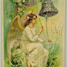 EASTER ANGEL Silver Outlined Postcard 1909 Post 1 Cent Stamp Made Germany