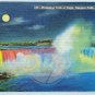 HORSESHOE FALLS Night Niagara Falls Postmarked 2 Cent 1954 Postcard USA