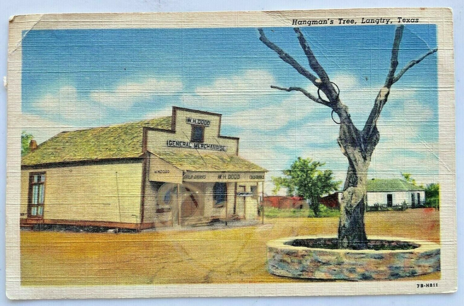 HANGMAN TREE Langtry TEXAS Postmarked 3 Cent Postcard Made USA