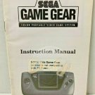 SEGA GAME GEAR Portable Video Game System Instruction Manual 1993 Taiwan Vintage