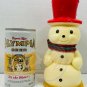 SNOWMAN Suni Large Candle With Scarf 1980s USA Vintage