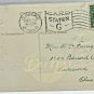 CHRISTMAS WREATH Embossed Postcard 1913 Postmark 1 Cent Stamp Made USA Vintage
