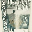 PGA TOUR GOLF II Sega Game Gear Instruction Manual 1992 USA Vintage