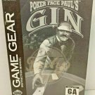 POKER FACE PAULS GIN Sega Game Gear Instruction Manual 1994 USA Vintage