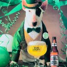 BUD LIGHT Irish Spuds MacKenzie Saint Patricks Day 18x15 Poster 1980s USA