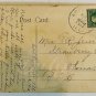 TURKEY FLAG FLOWERS Embroidered Silk Thanksgiving Greetings Postcard 1911 Posted