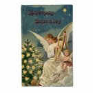 ANGEL Christmas Greetings Postcard Unposted Germany Vintage