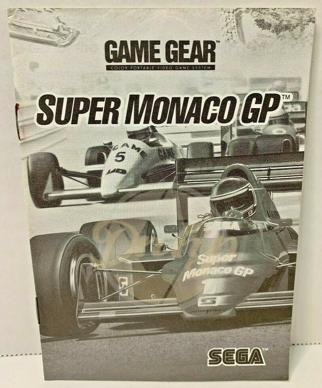 SUPER MONACO GP Sega Game Gear Instruction Manual 1991 Made USA