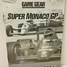 SUPER MONACO GP Sega Game Gear Instruction Manual 1991 Made USA