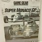 SUPER MONACO GP Sega Game Gear Instruction Manual 1991 Made USA
