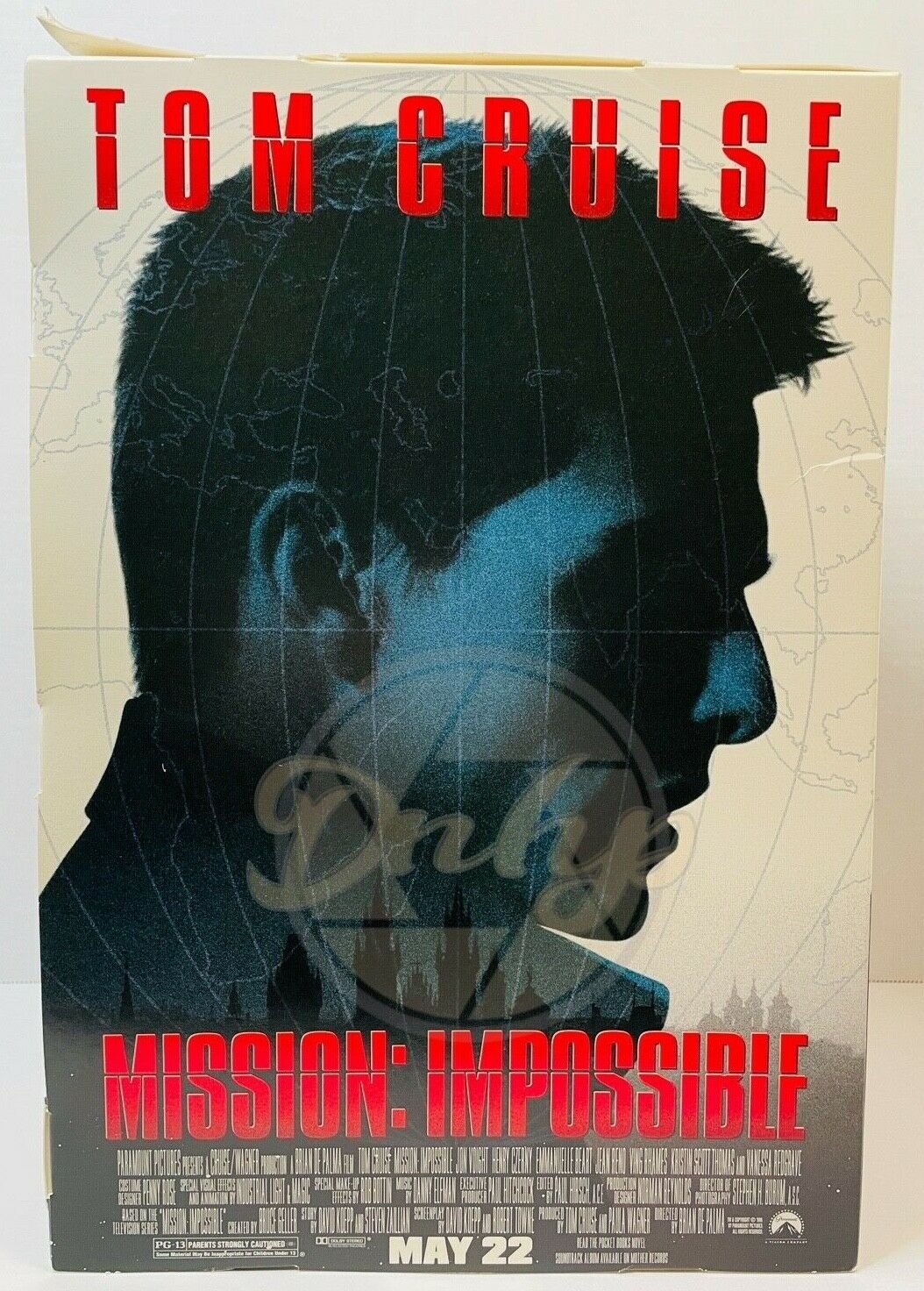 MISSION IMPOSSIBLE Theater Ad Hanger 10x14 Three Sided Movie Promo 1996 ...