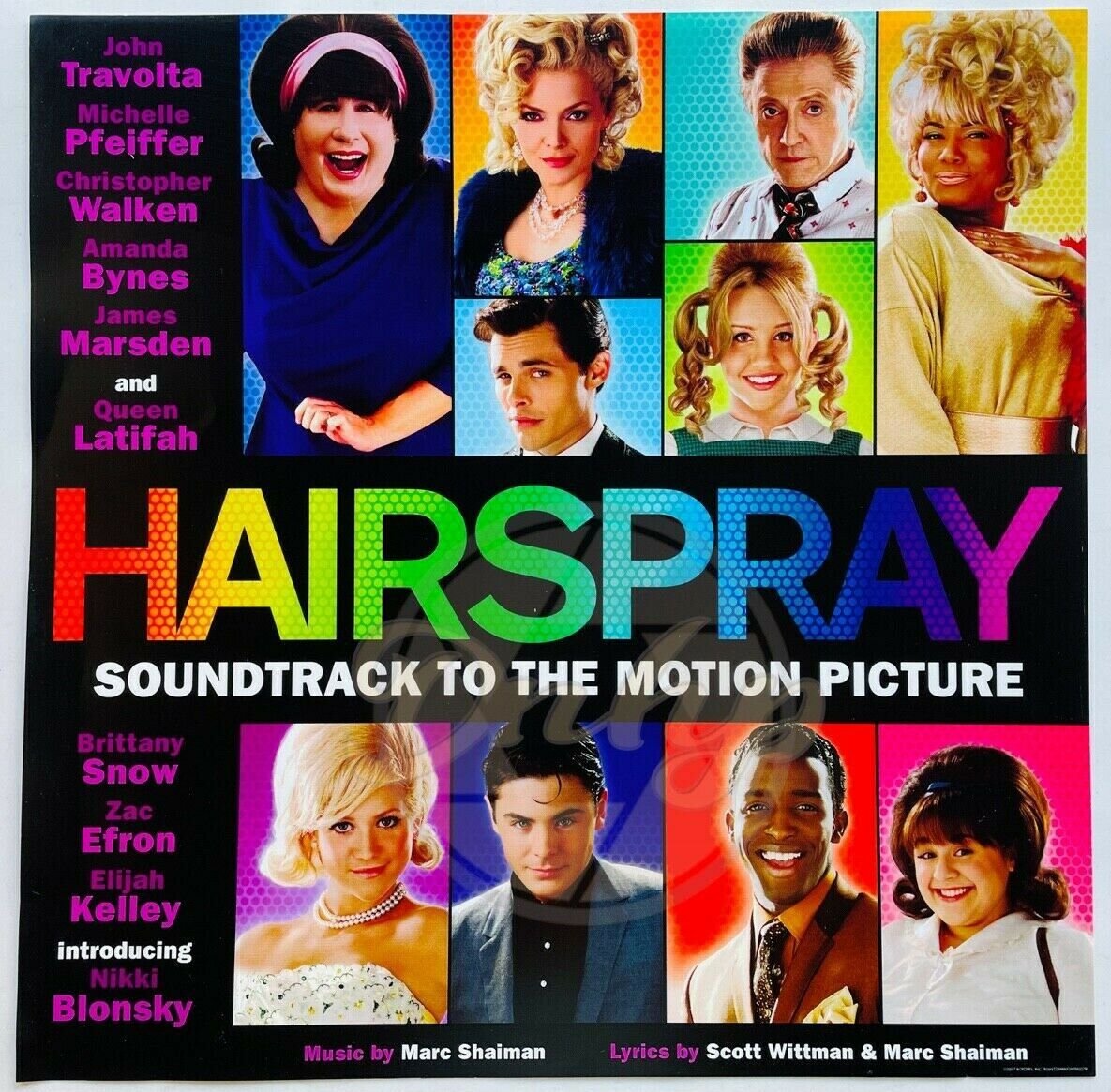 HAIRSPRAY Borders In Store Window Ad 24x24 Soundtrack New Line Cinema 2007