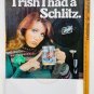 SCHLITZ I-rish Saint Patricks Day Girl 18x24 Poster 1980s USA Vintage