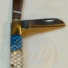 ELK RIDGE 947 Honeycomb Red White Blue 3 Blade Folding Pocket Knife