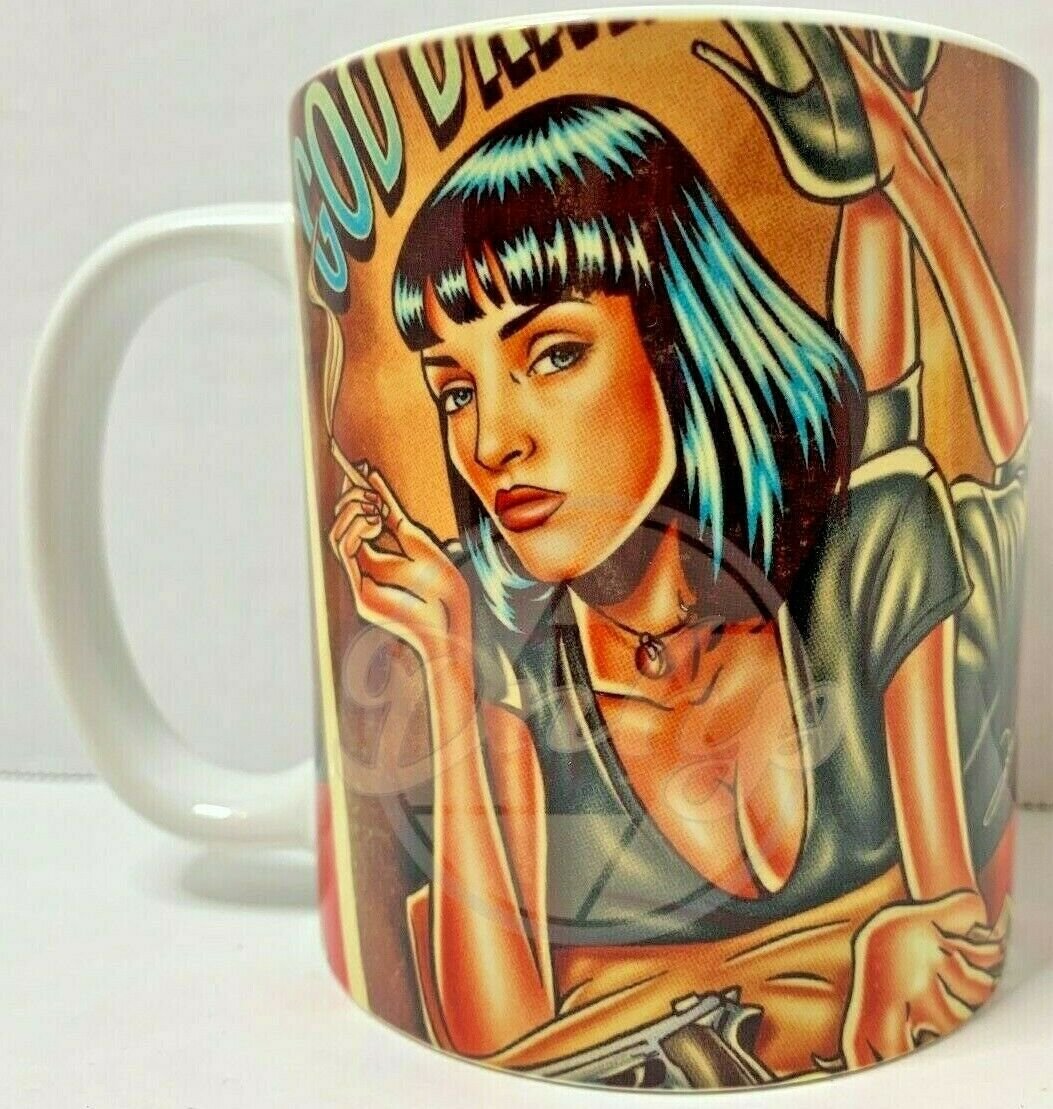 UMA THURMAN Pulp Fiction Mia Wallace 11 Ounce Coffee Tea Drink Mug