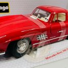 MERCEDES BENZ 300 SL 1954 Red 1/18 Scale Bburago Die Cast NIOB