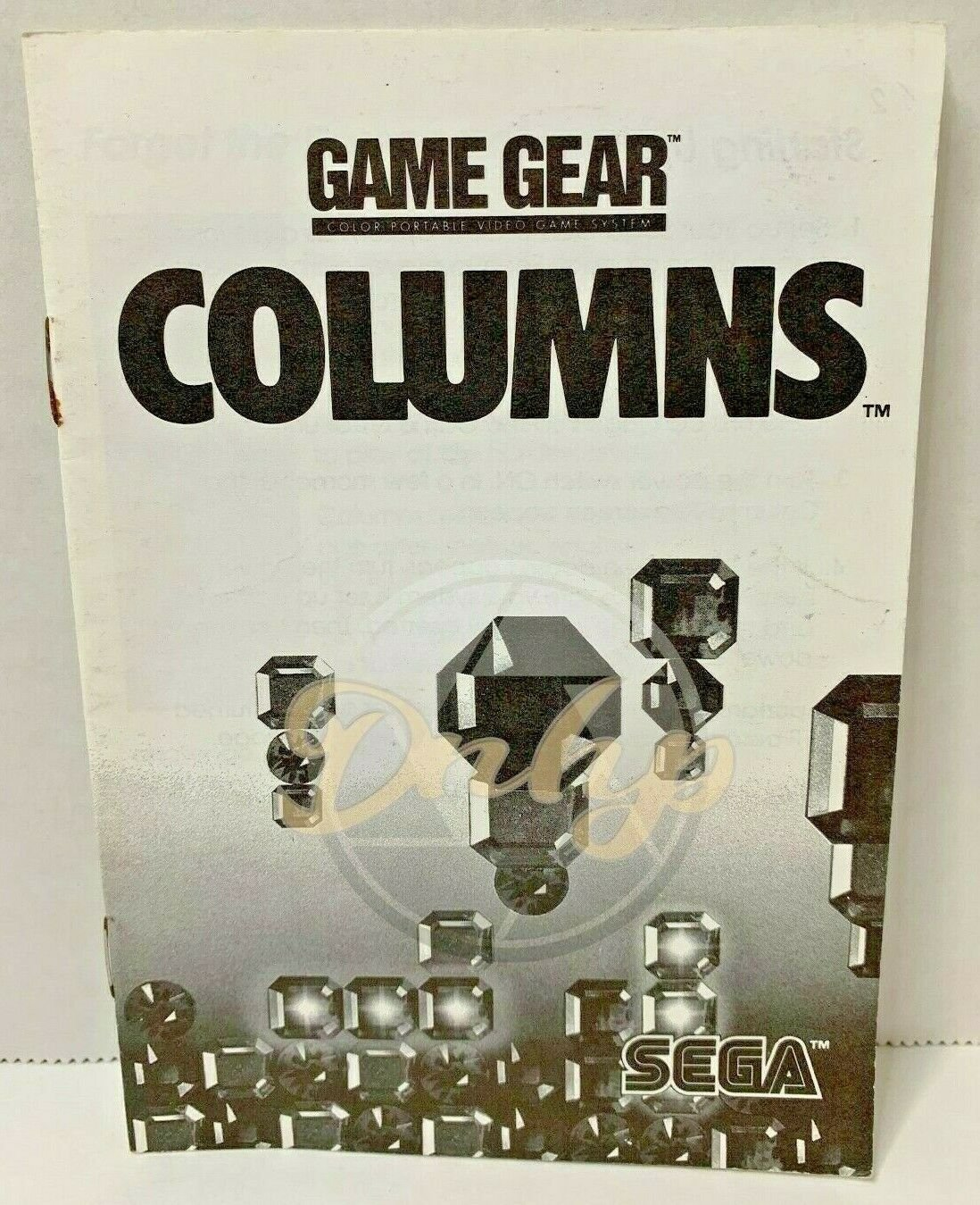 Sega Game Gear COLUMNS Instruction Manual 1991 USA Vintage
