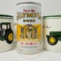 JOHN DEERE Mugs (2) 8 Ounce Coffee Tea Tractor Nothing Runs Like A Deere Gibson