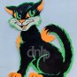 BEISTLE HALLOWEEN Black Cat Pumpkin Witch Die Cut Lot (4) Vintage Made USA