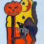 BEISTLE HALLOWEEN Black Cat Pumpkin Witch Die Cut Lot (4) Vintage Made USA