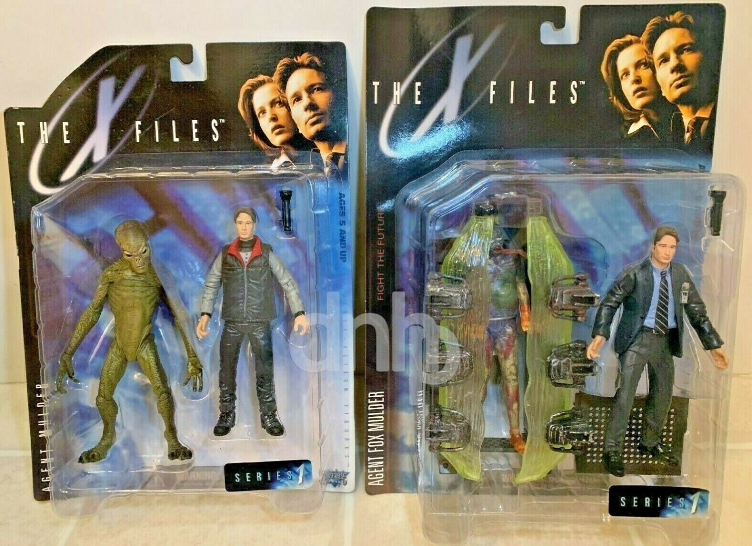 X-FILES FOX MULDER McFarlane LOT (2) Fight The Future Series 1 1998