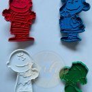 CHRISTMAS Peanuts Charlie Snoopy Linus Patty LOT (4) Cookie Cutters 1950s