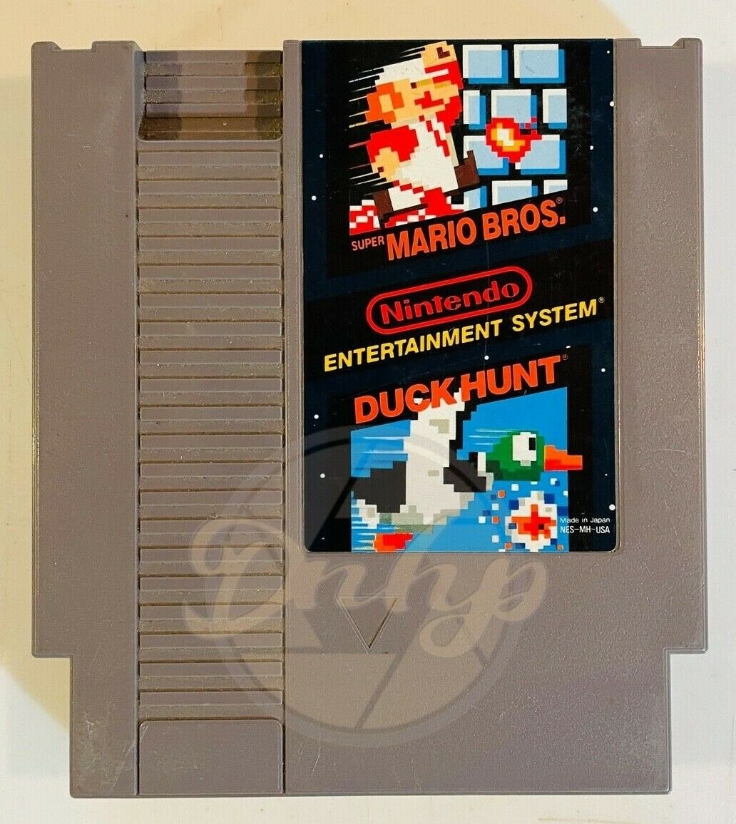 SUPER MARIO DUCK HUNT NES Nintendo Cartridge Video Game 1980s Japan Vintage