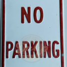 NO PARKING Building Road Sign Steel Made USA Vintage