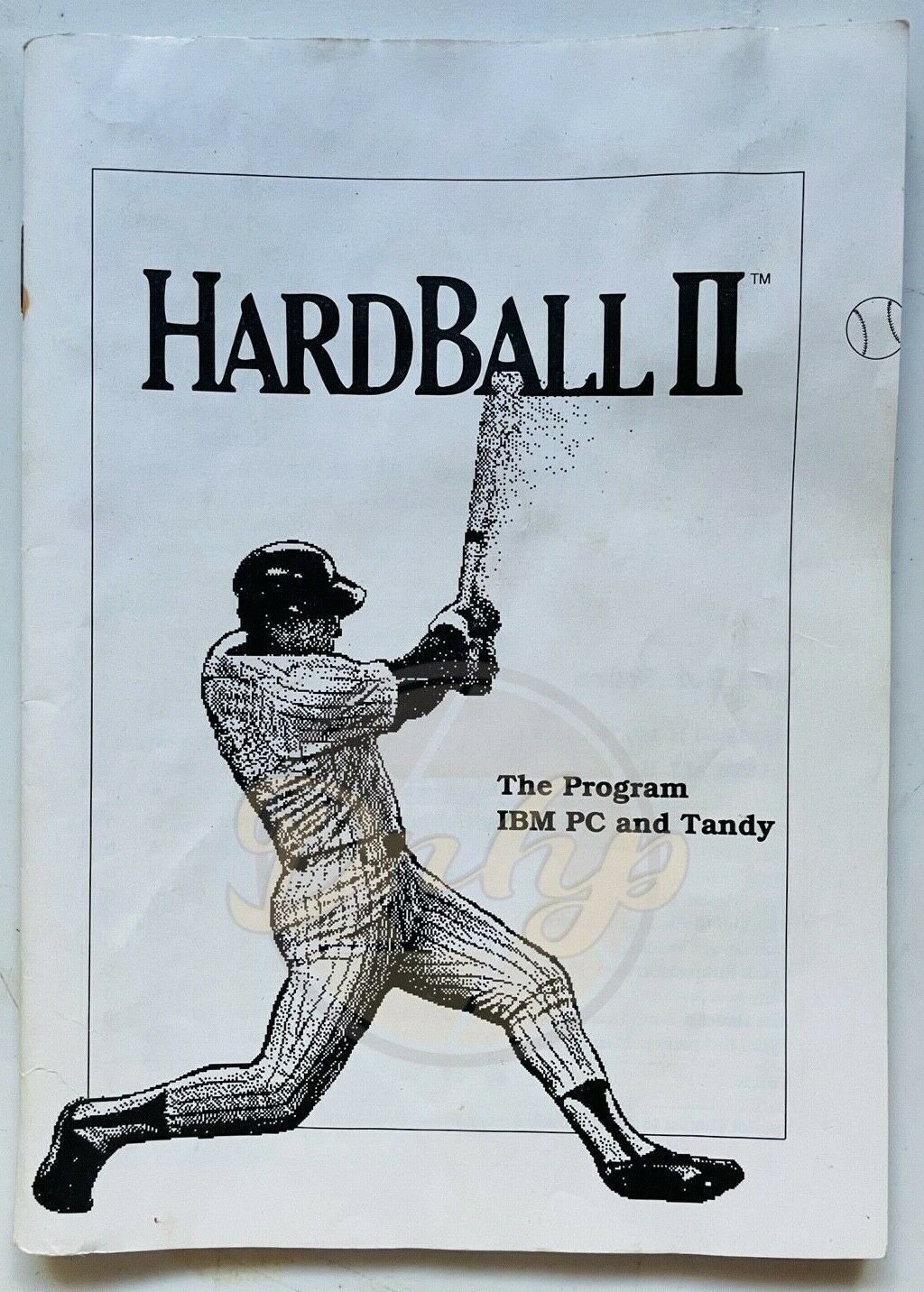 HARDBALL II Baseball Big Box Computer Game Manual Accolade 1980s USA Vintage