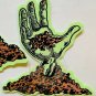 HALLOWEEN Zombie Spider Glow In The Dark Plastic Yard Stakes 1990s Vintage