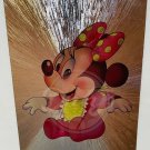 BABY MINNIE MOUSE Foil Postcard Disney No Postmark Vintage NOS Printed England