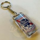 PABST BLUE RIBBON Beer Can Acrylic Plastic Keyring Chain USA NOS Vintage
