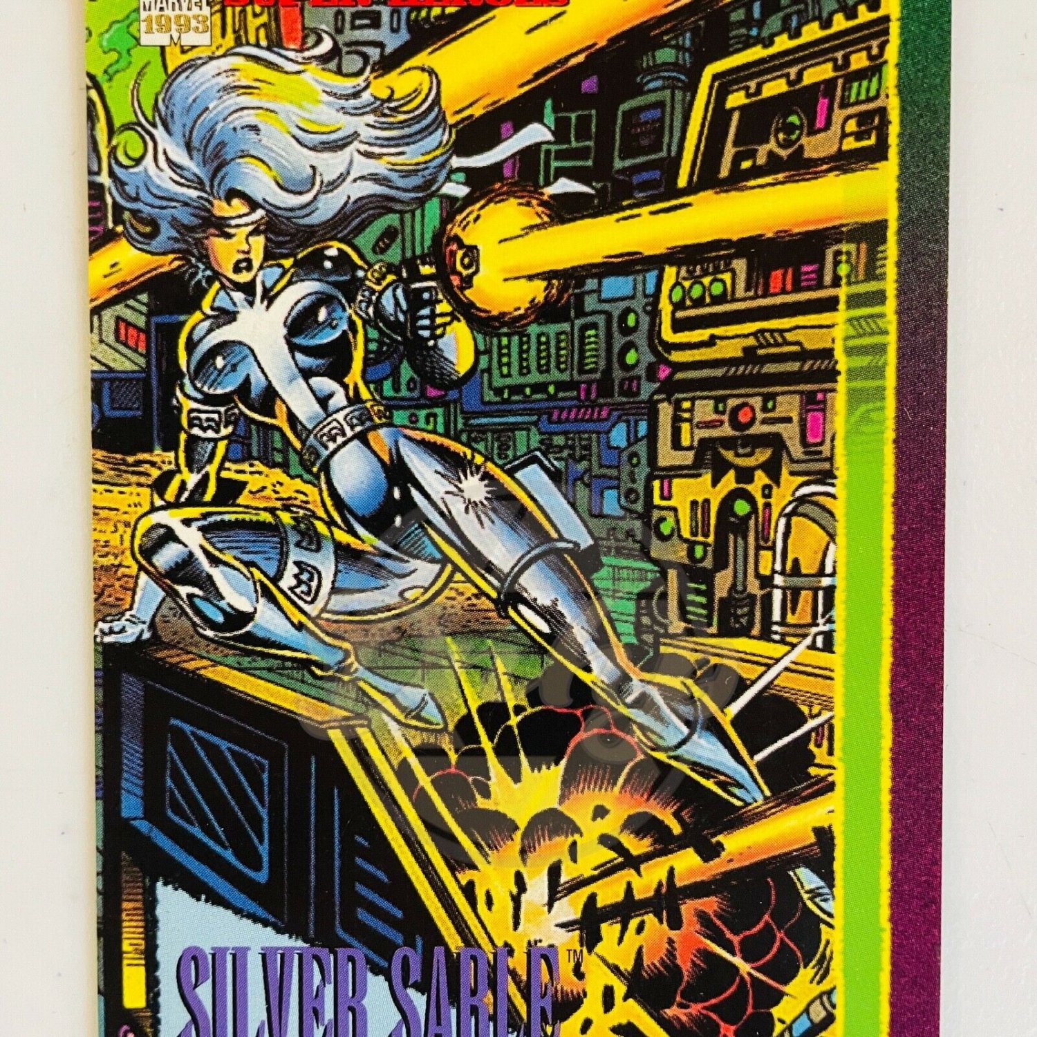 SILVER SABLE Super Heroes 6 Marvel Comics SkyBox Trading Card USA 1993