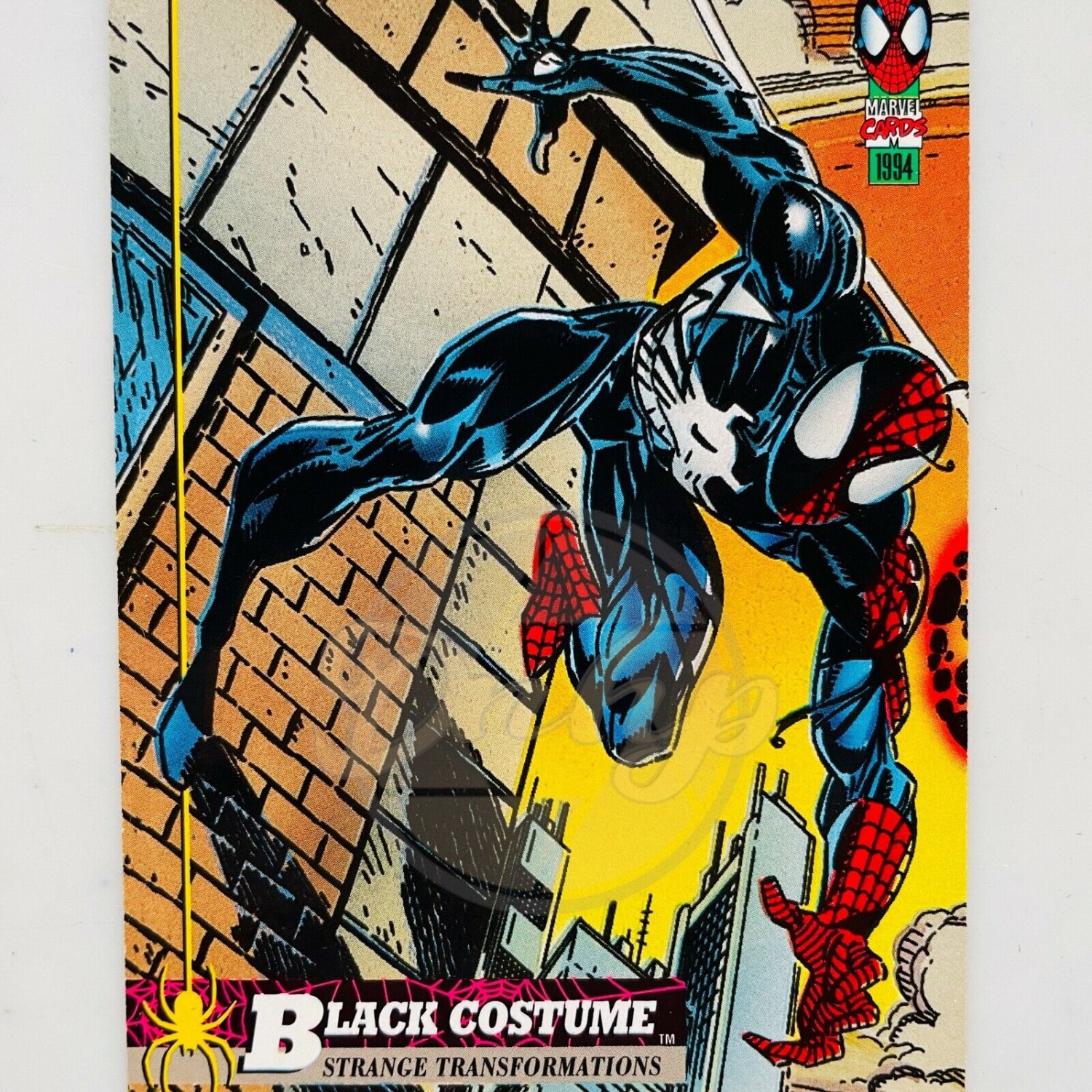 SPIDERMAN Black Costume Transformations 19 Marvel Comics Trading Card USA 1994