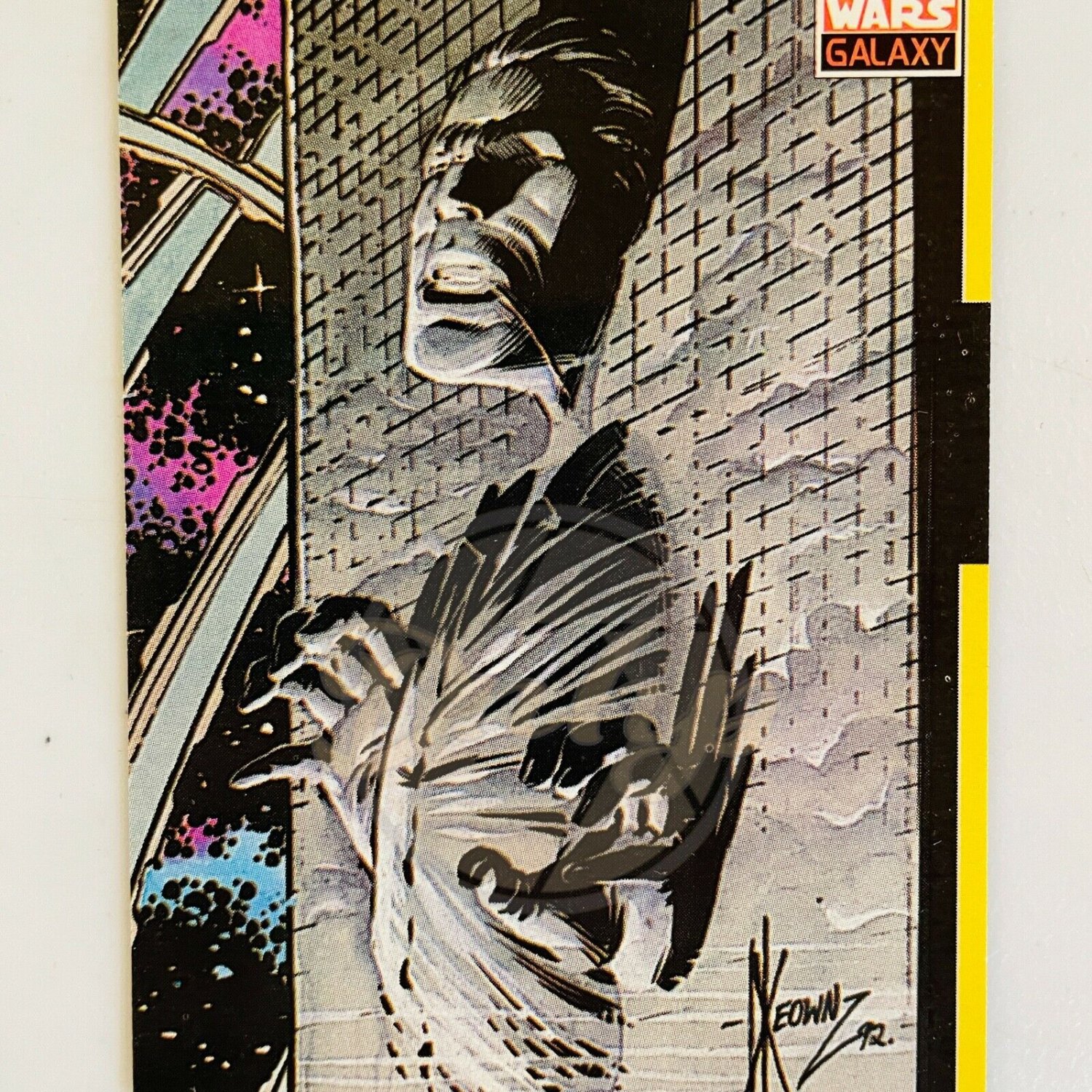 STAR WARS GALAXY Han Solo Carbonite Dale Keown 102 Topps Trading Card USA 1993