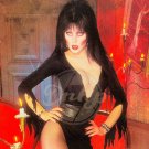 ELVIRA Kneeling By Candlelight Card Paper Moon Horror 1980s Vintage Canada 31