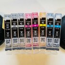 CANON 42 Virgin Ink Cartridge LOT (8) BK LGY GY PM M Y PC C Pixma PRO-100 Japan
