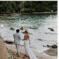 Simple Mermaid Spaghetti Straps Beach Boho Wedding Dresses Bridal Gowns